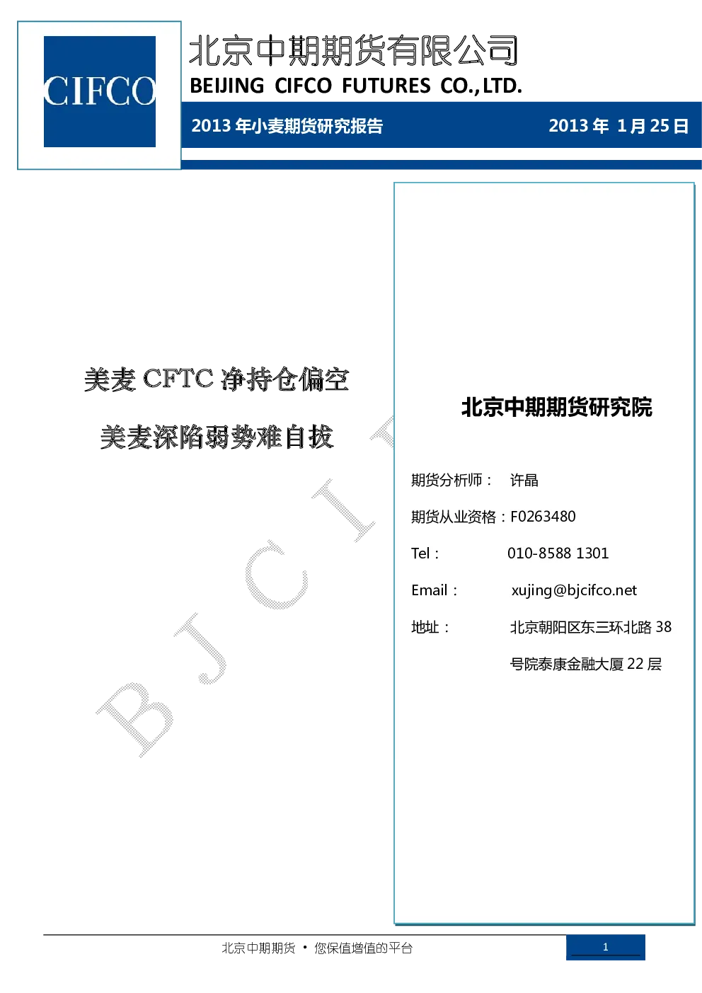 报告封面
