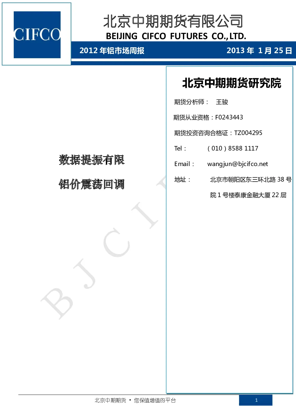 报告封面