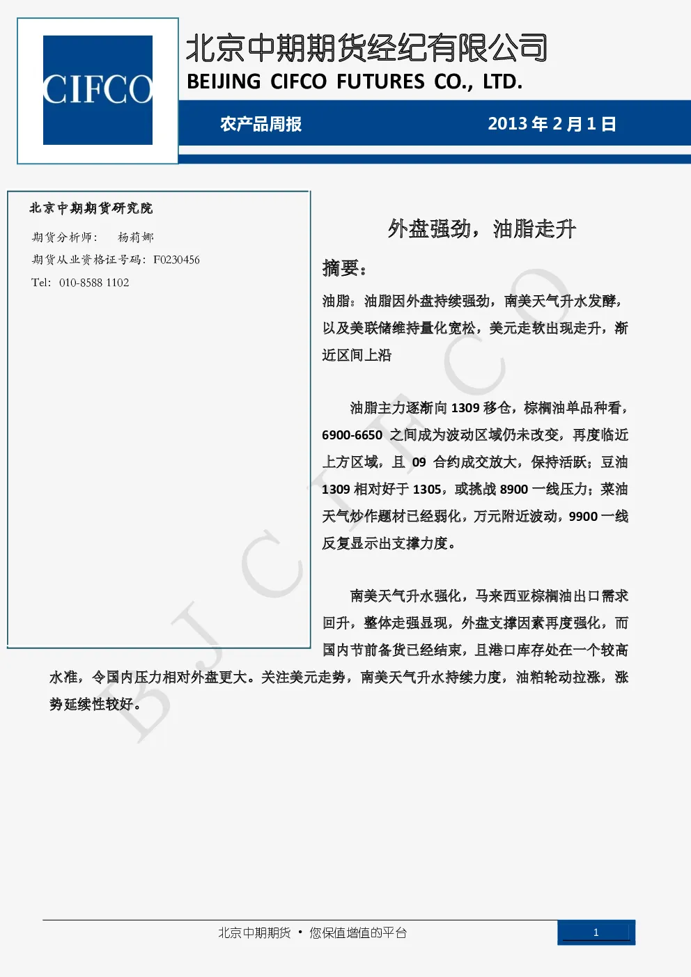 报告封面