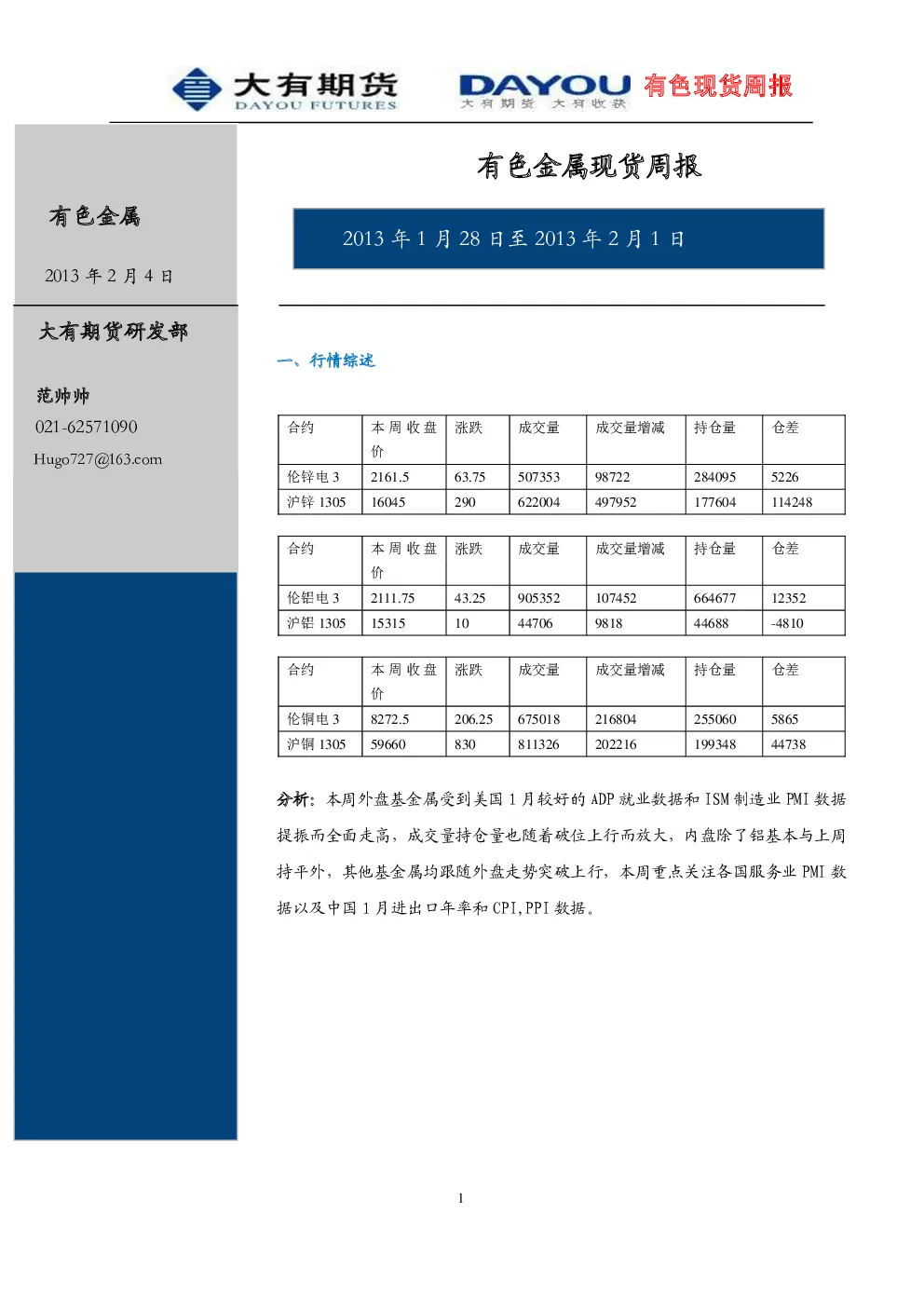 报告封面