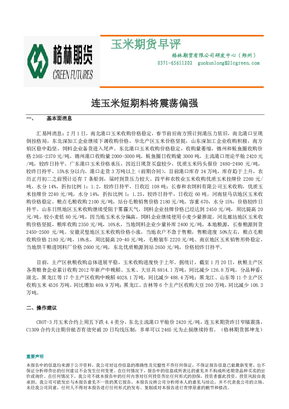 报告封面