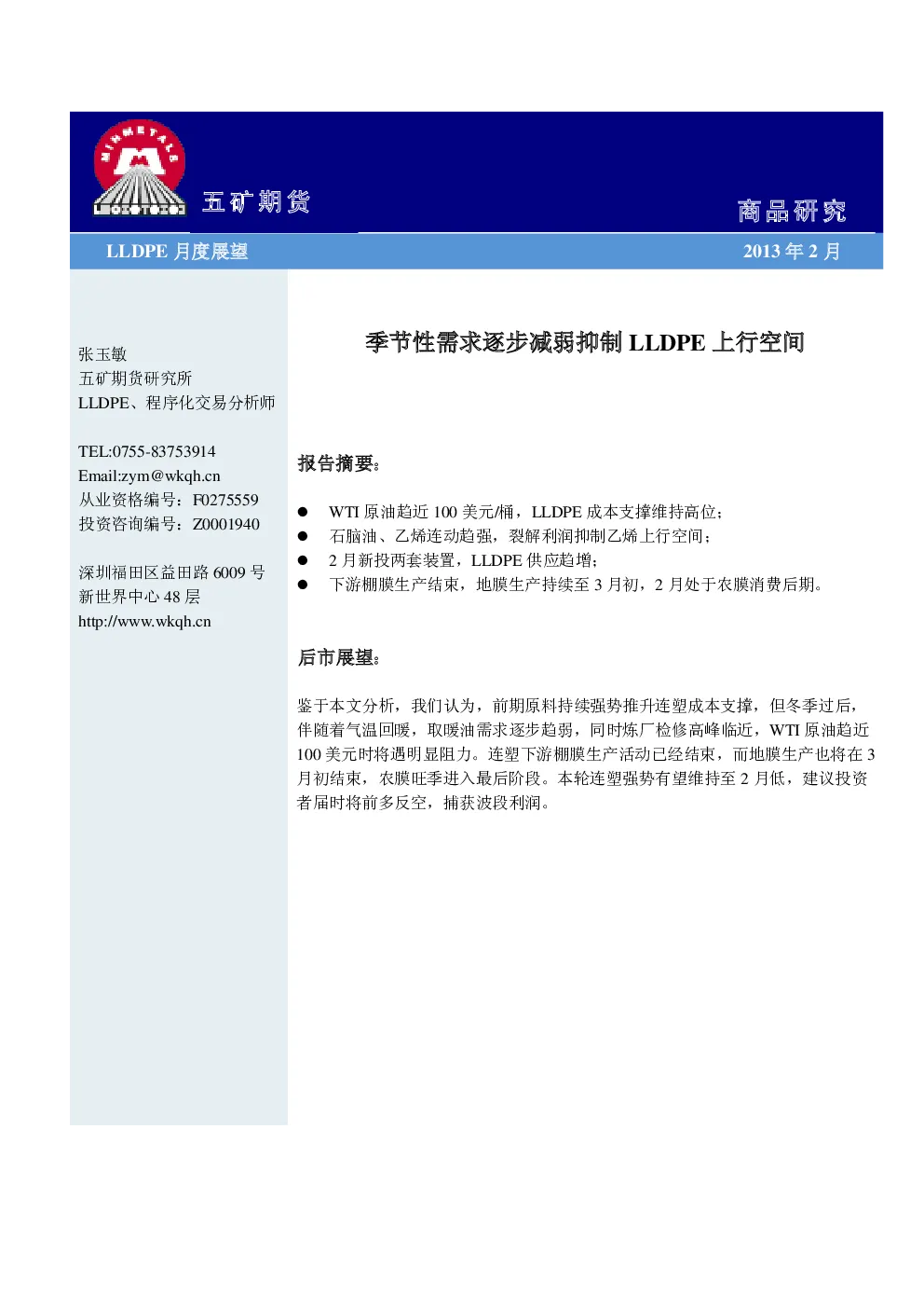 报告封面