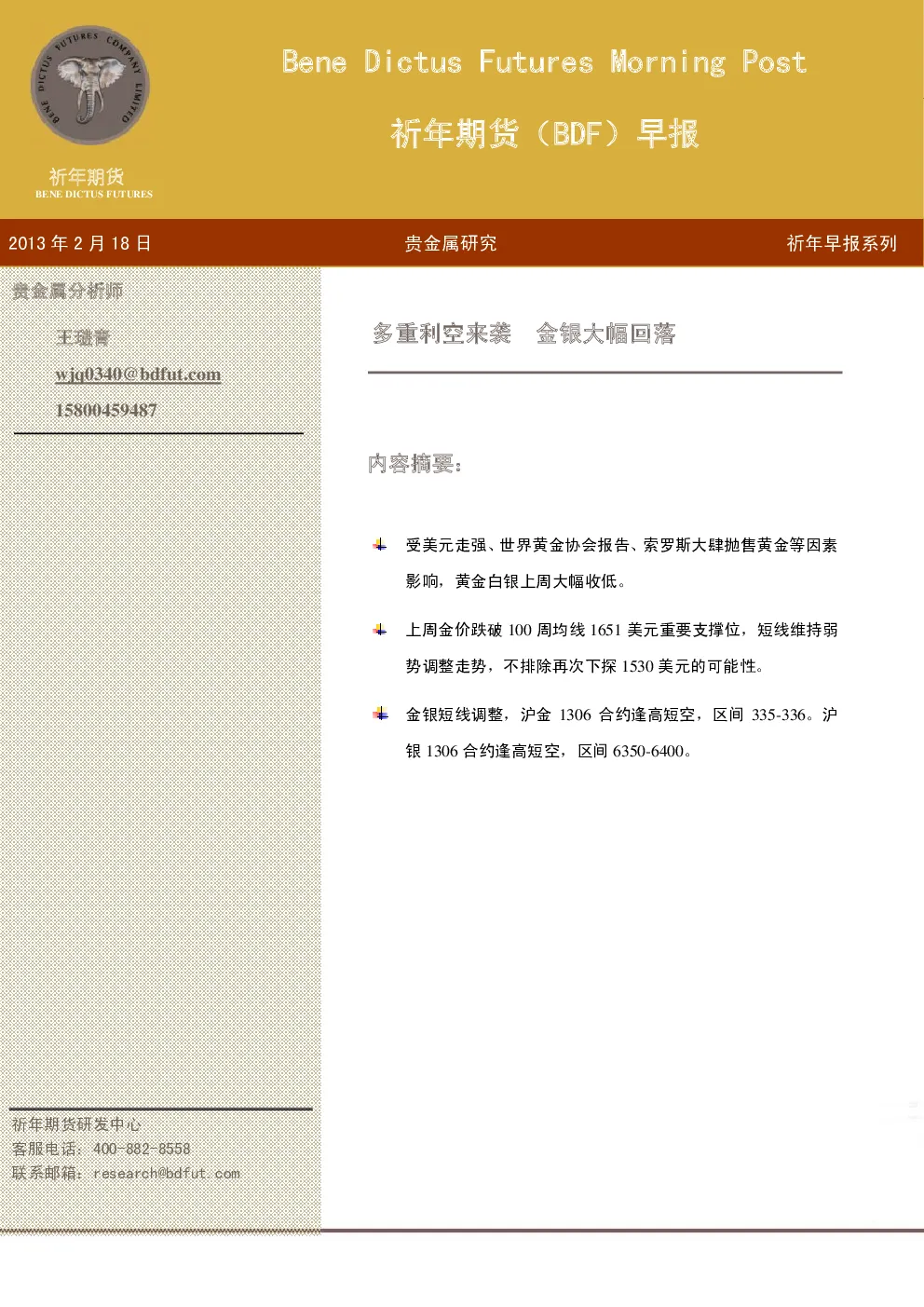 报告封面