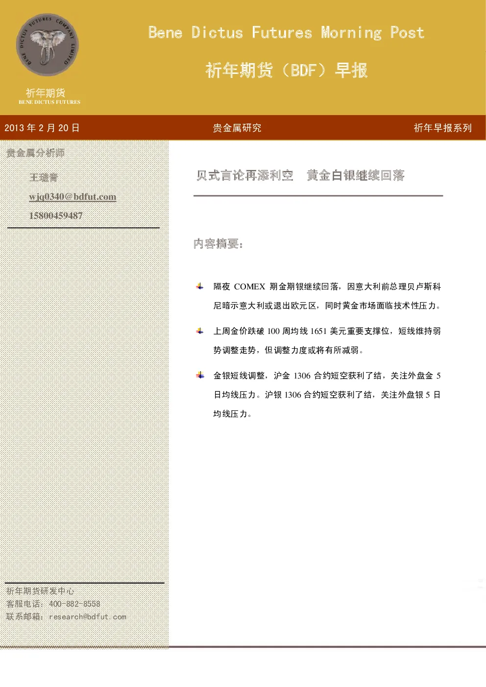 报告封面