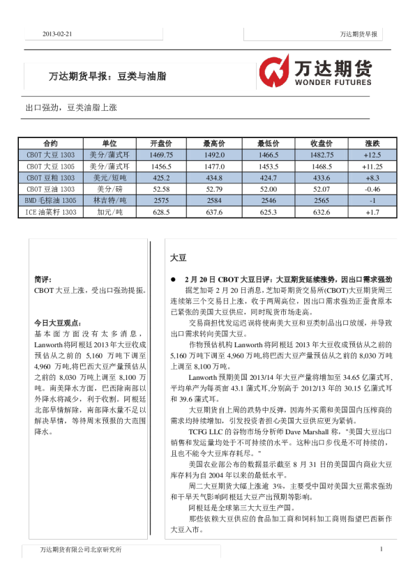 豆类与油脂早报：出口强劲,豆类油脂上涨