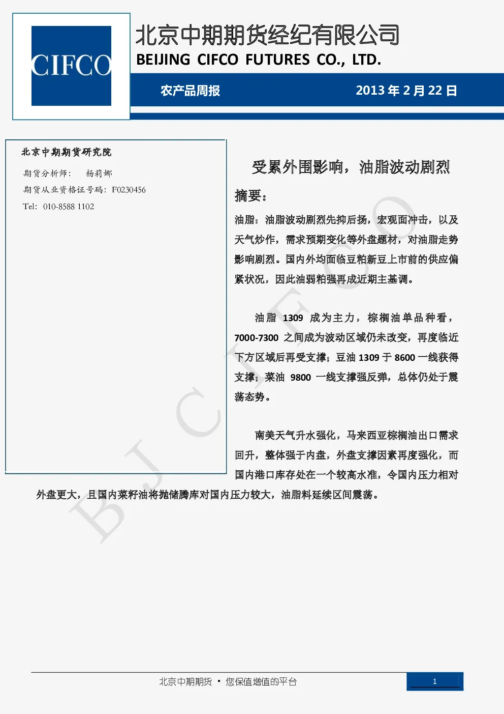 报告封面