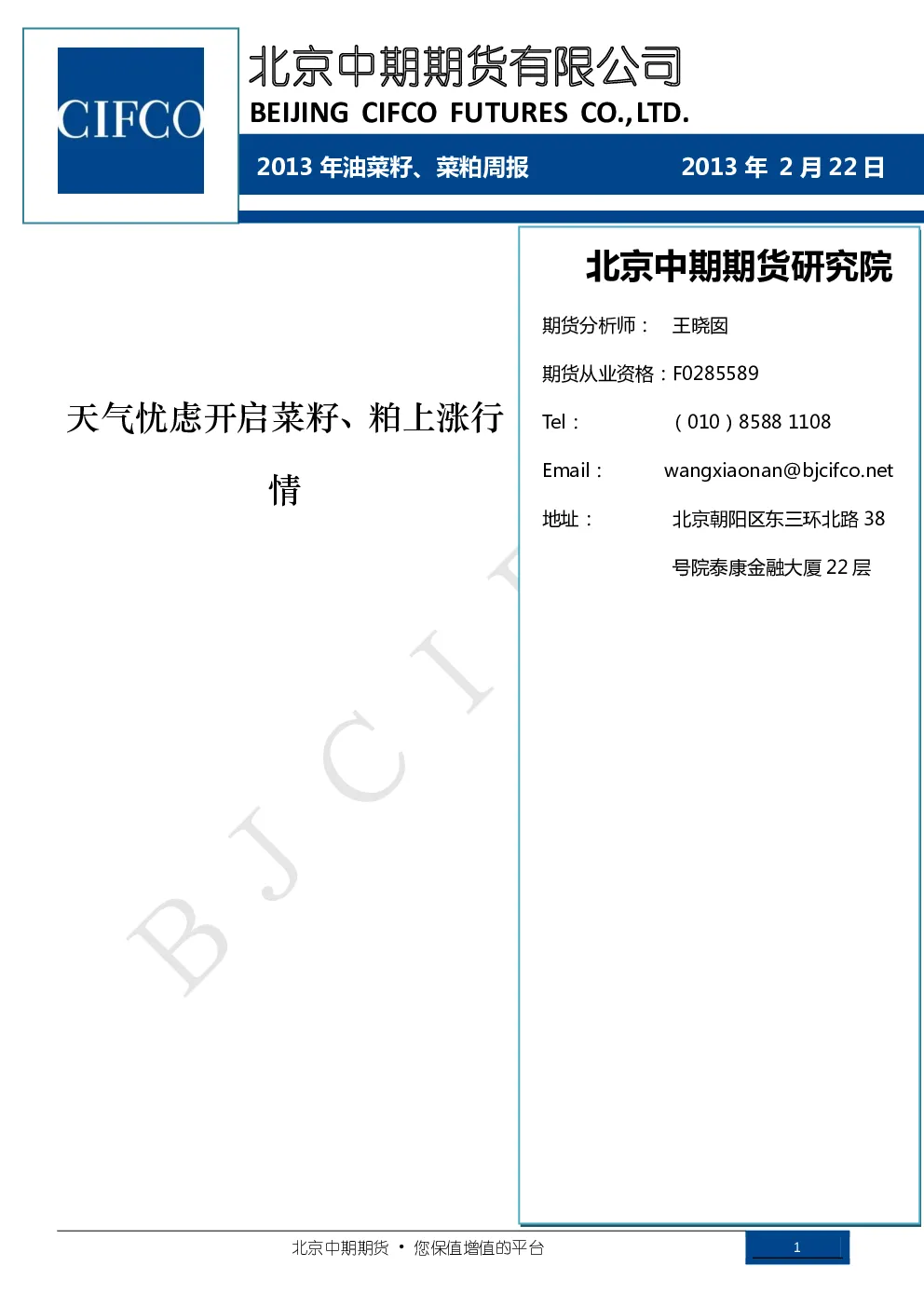 报告封面