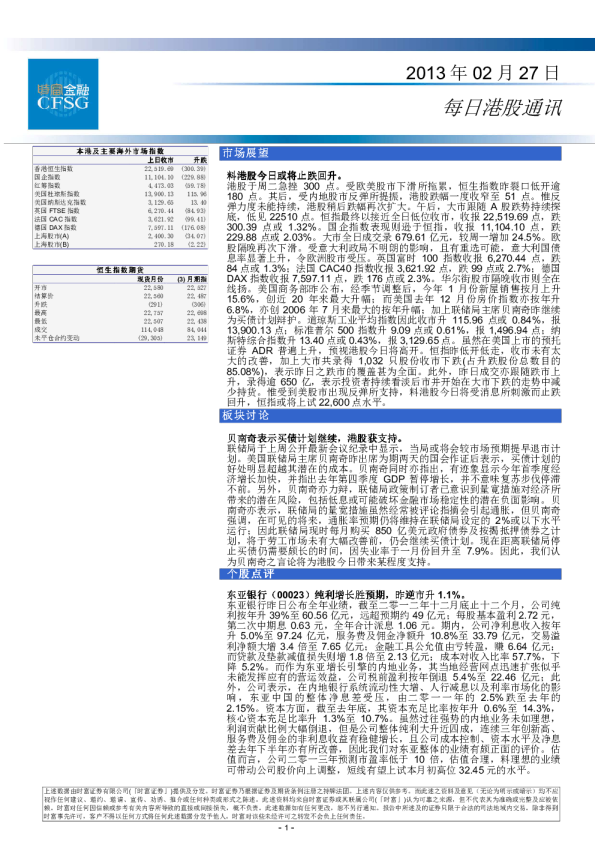 时富证券每日港股通讯