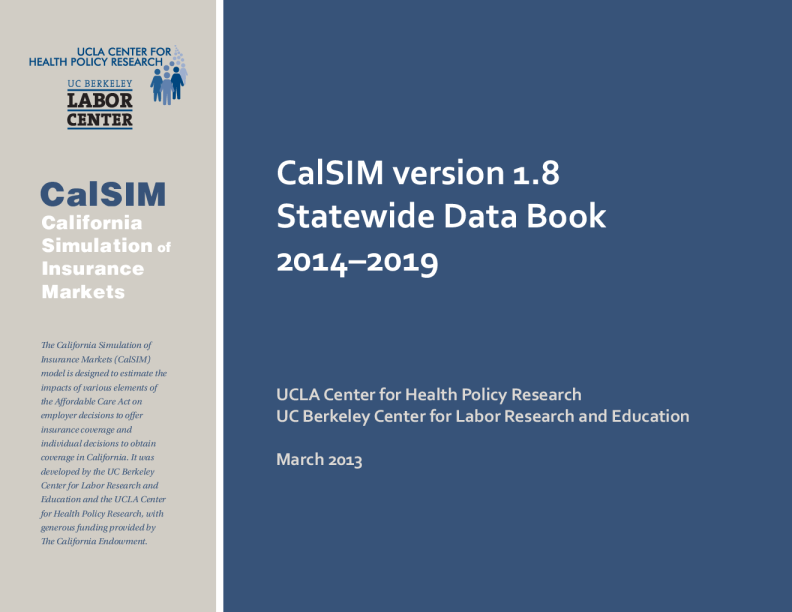 Statewide Data Book, California Simulation of Insurance Markets (CalSIM) version 1.8