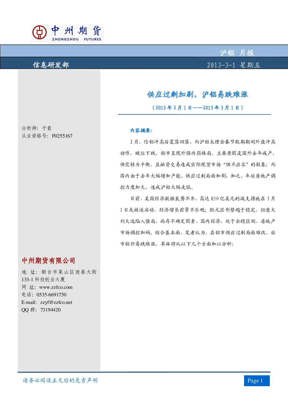报告封面