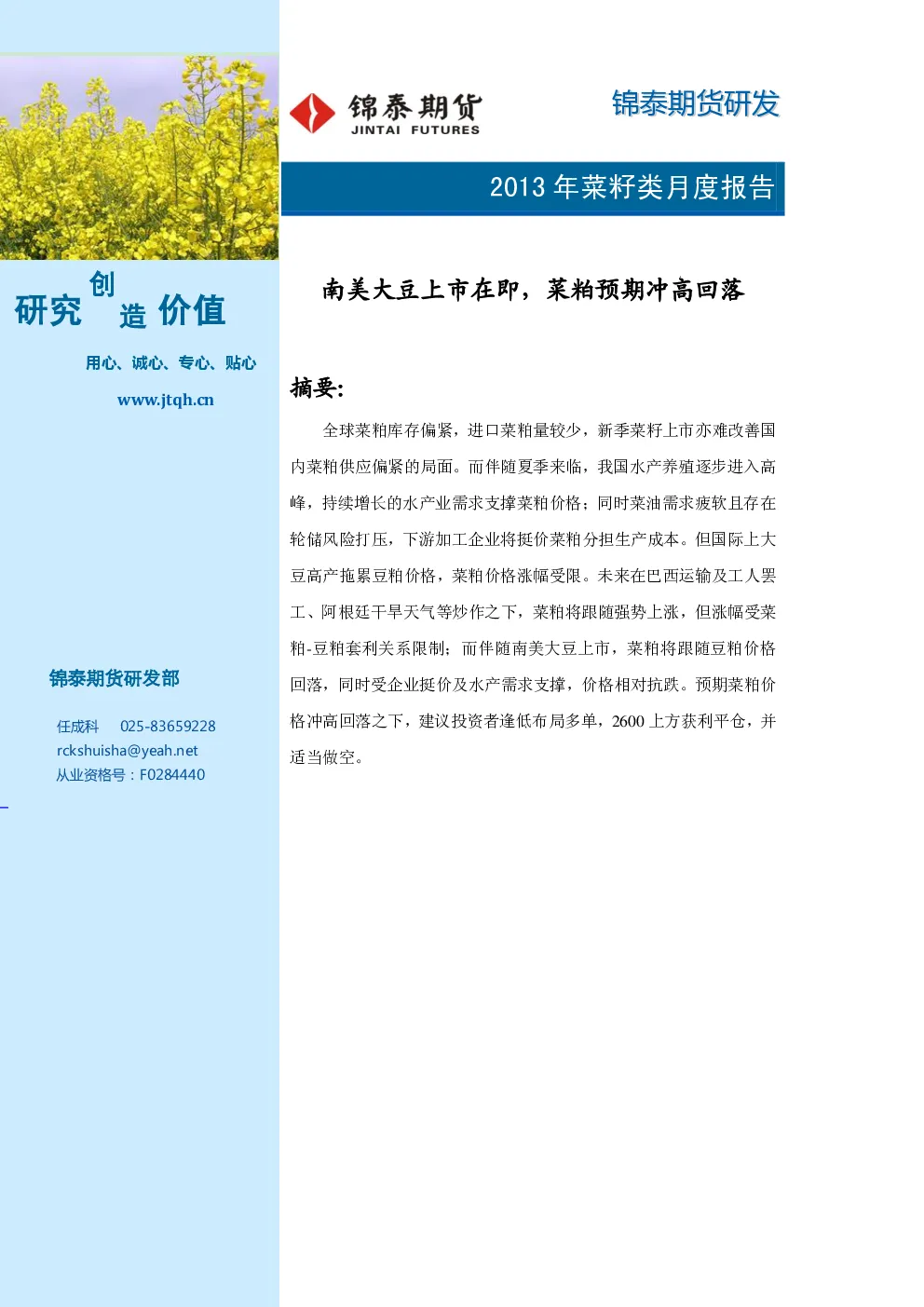 报告封面