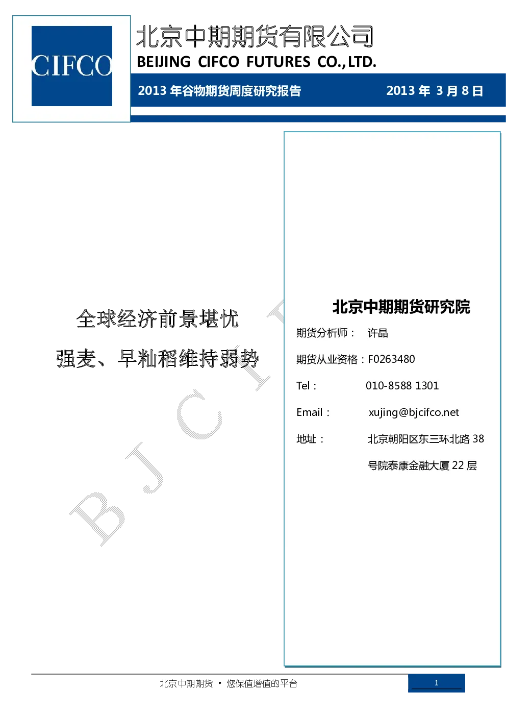 报告封面