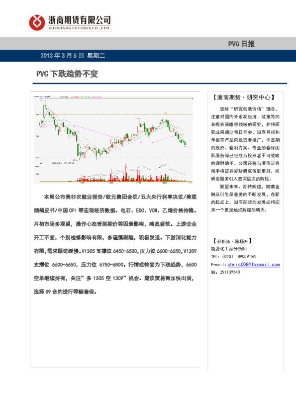 PVC日报：PVC下跌趋势不变