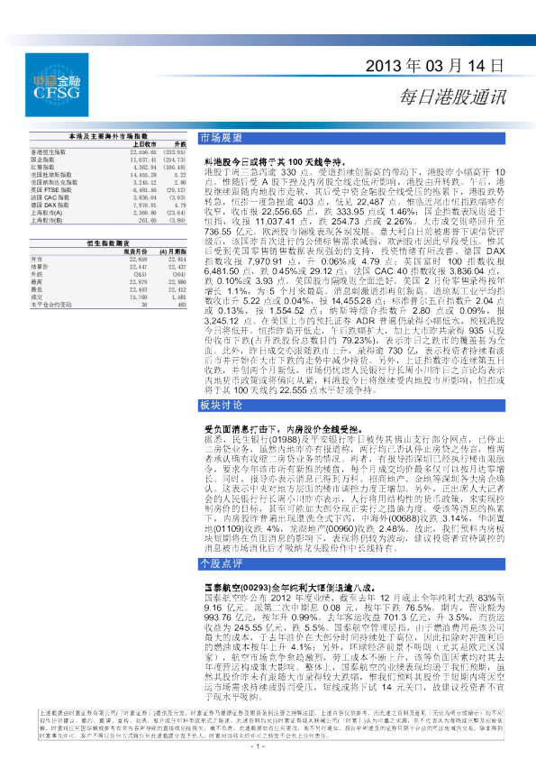 时富金融每日港股通讯