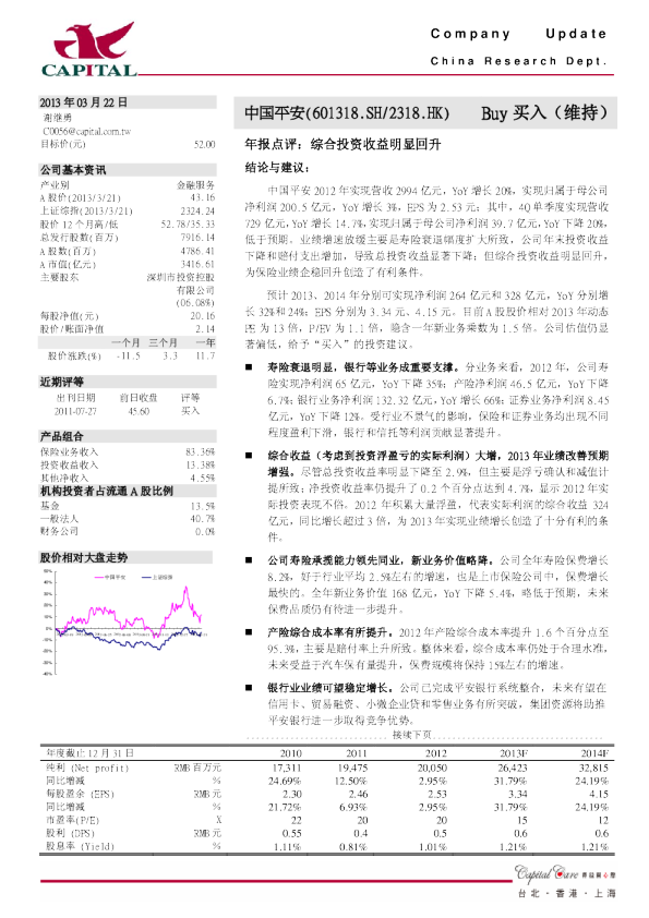 年报点评：综合投资收益明显回升
