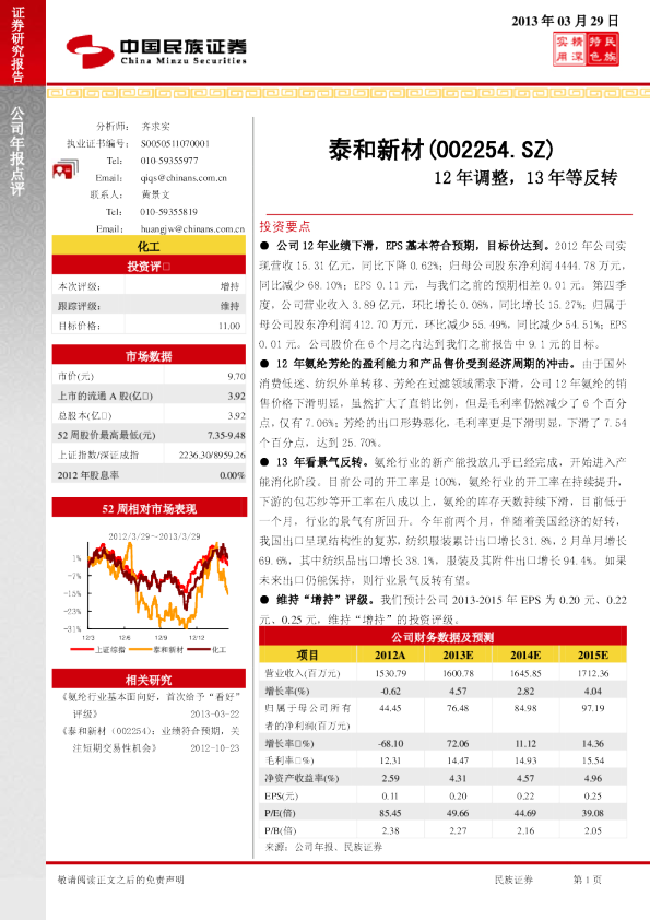 12年调整，13年等反转