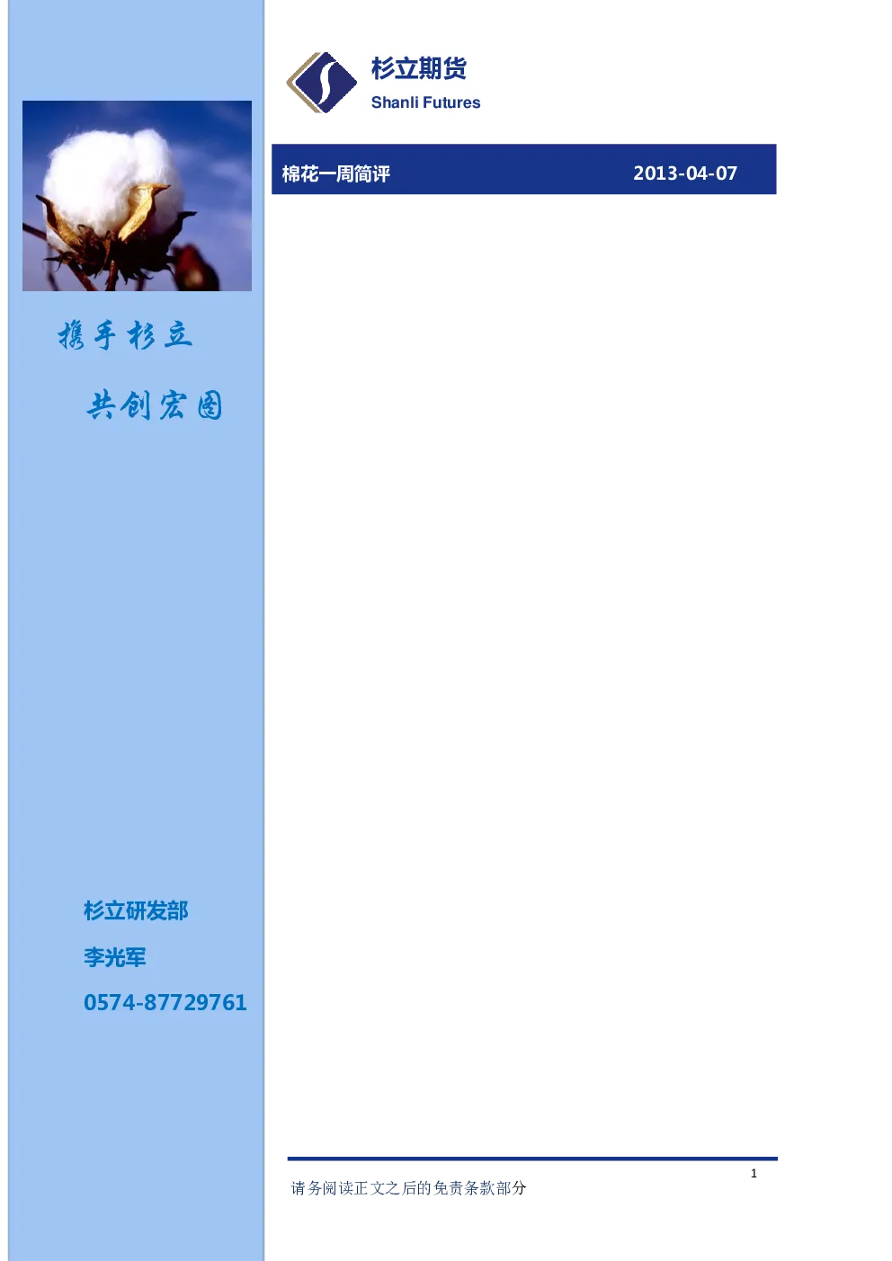 报告封面