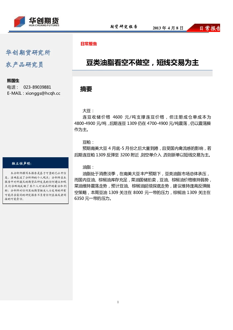报告封面
