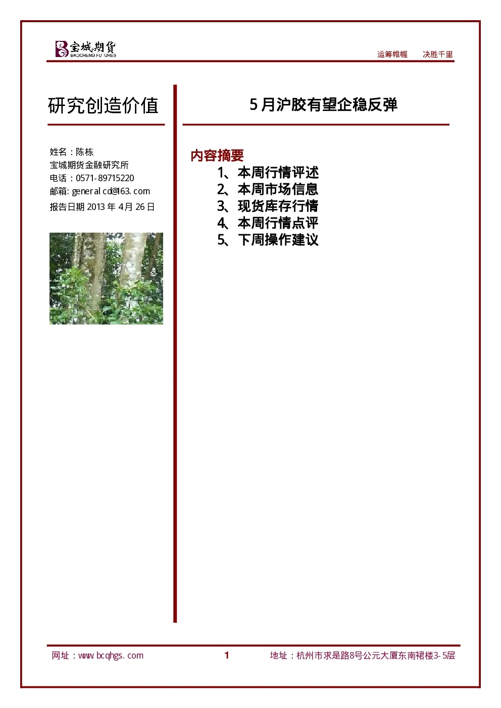 报告封面
