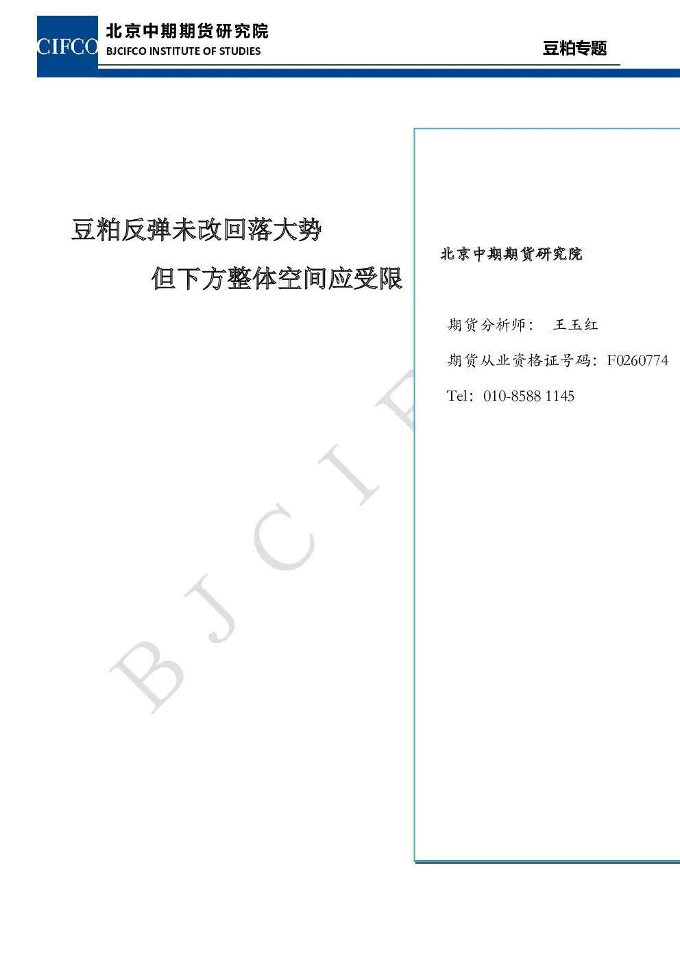 报告封面