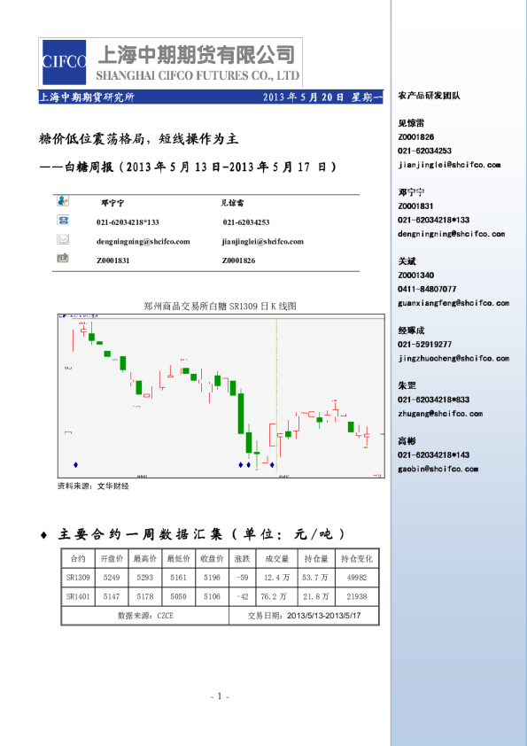 白糖周报：糖价低位震荡格局,短线操作为主