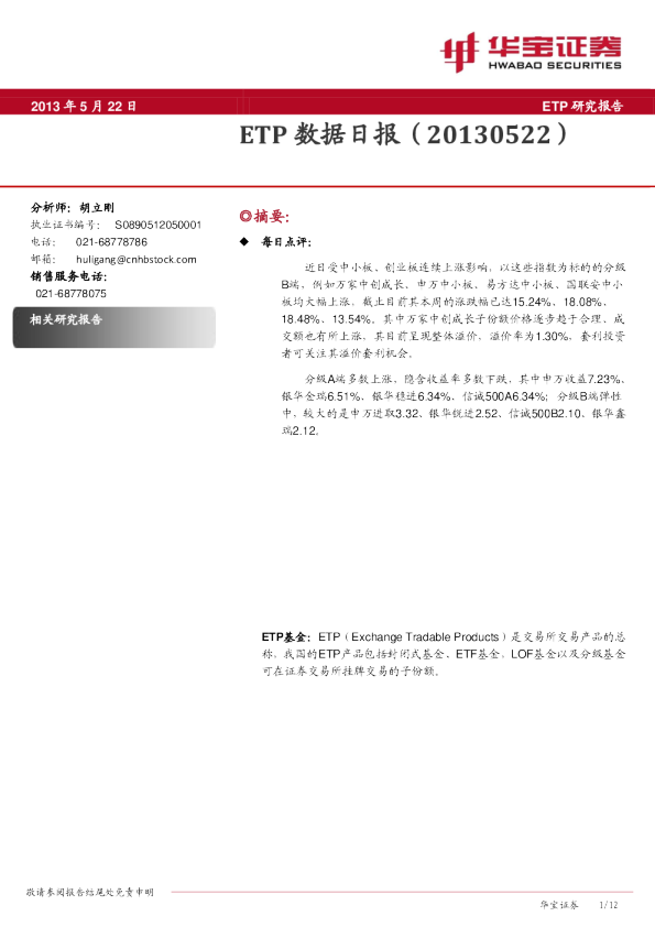 ETP数据日报