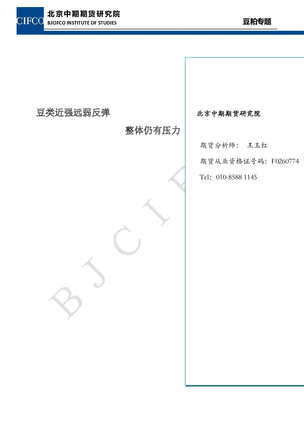 报告封面