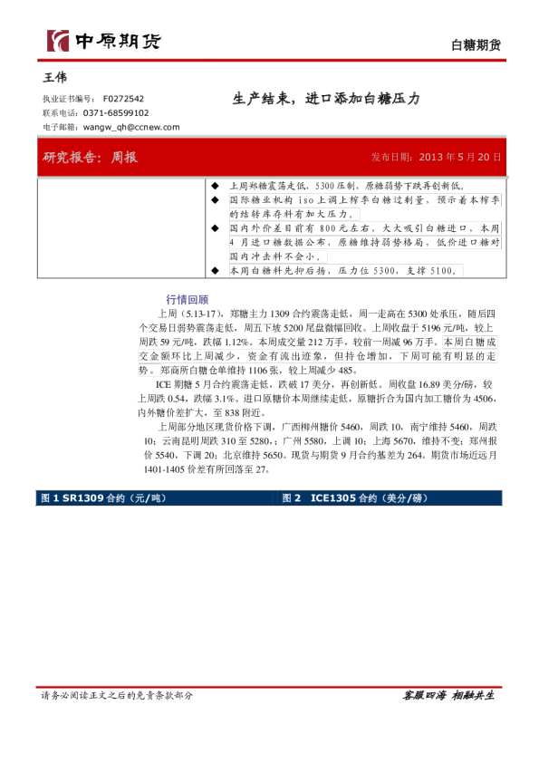 白糖周报：生产结束,进口添加白糖压力