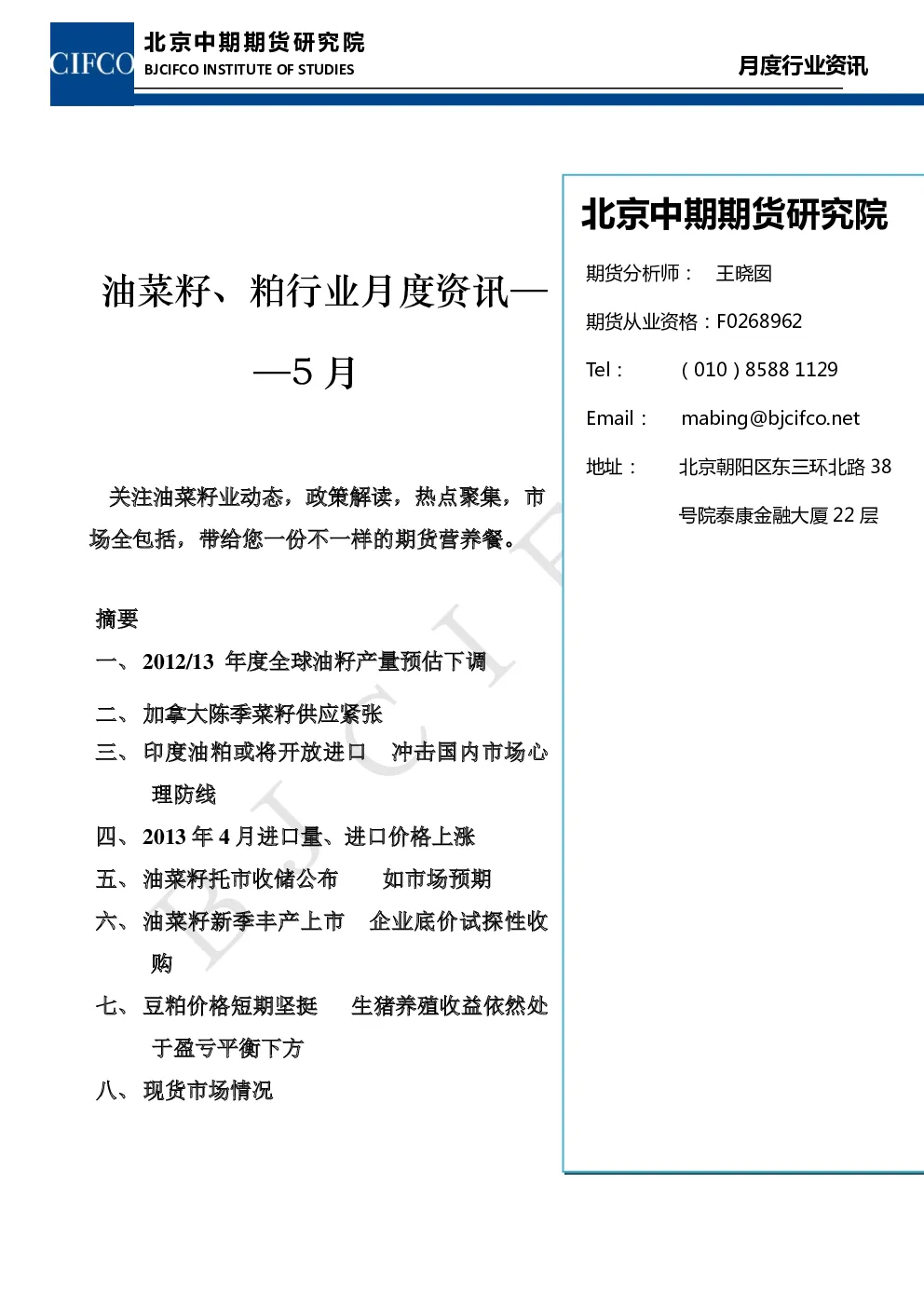 报告封面