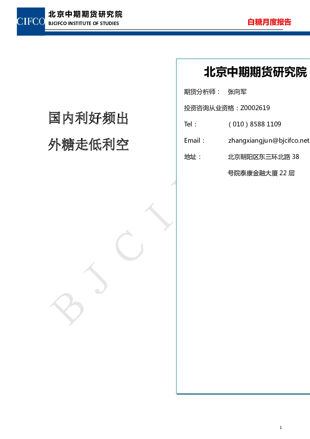 报告封面