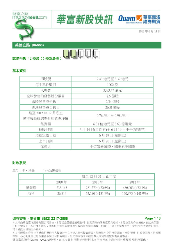 中国中盛资源：新股快讯