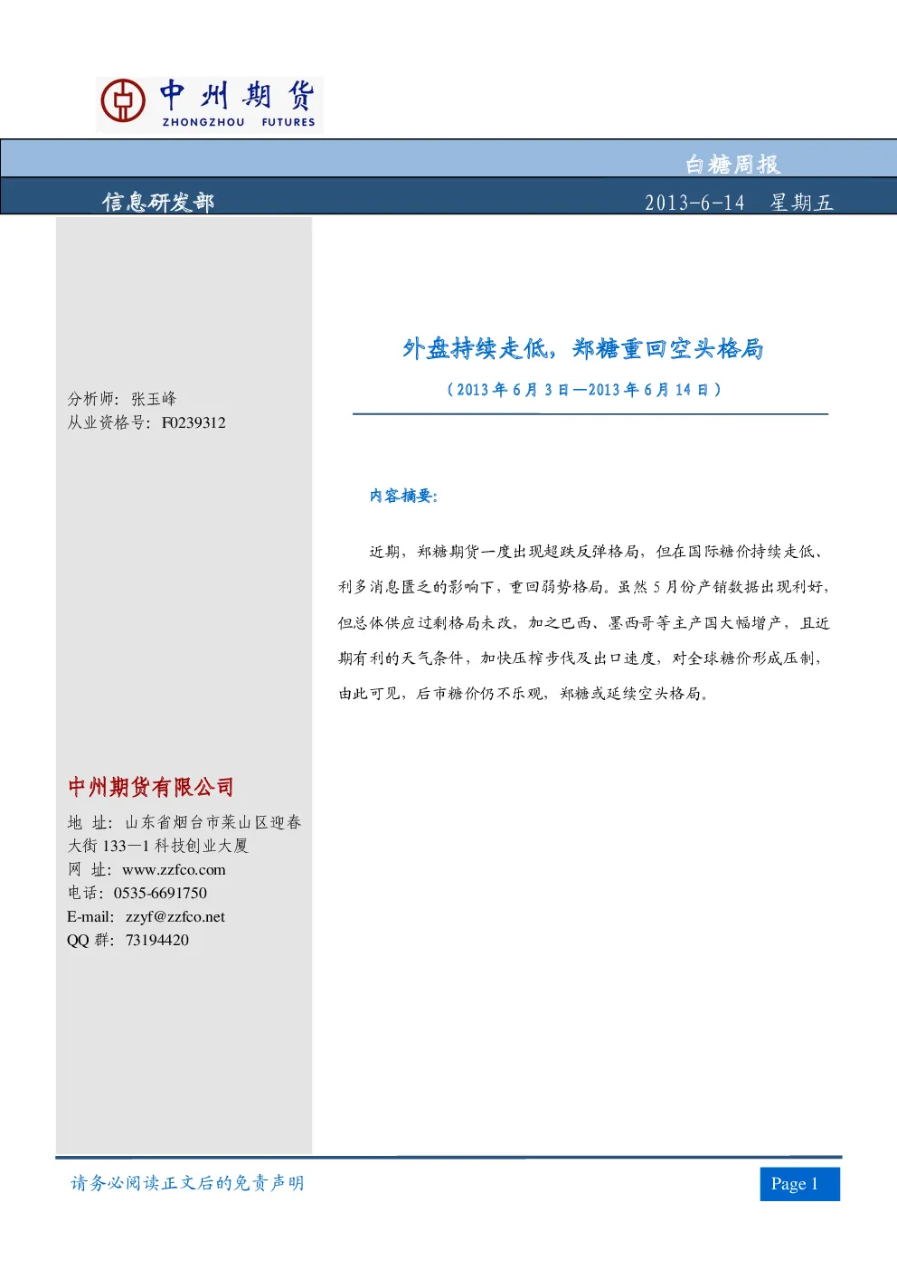 报告封面