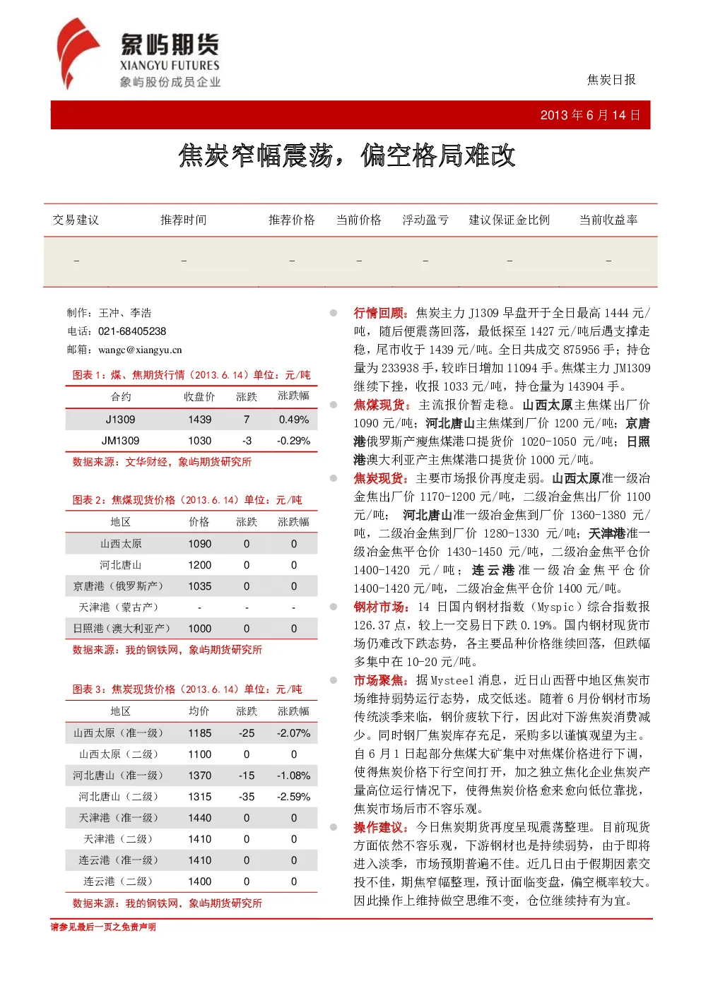 报告封面
