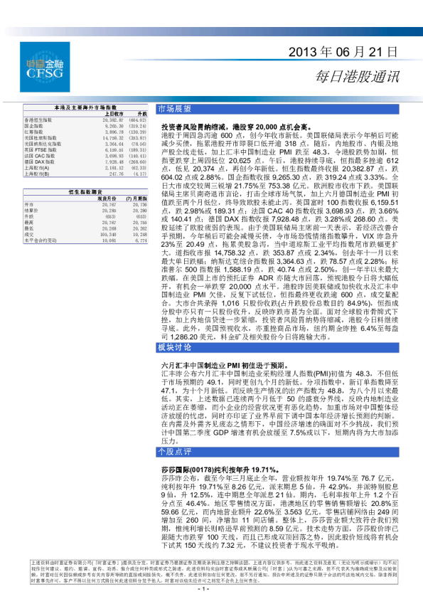 时富证券每日港股通讯