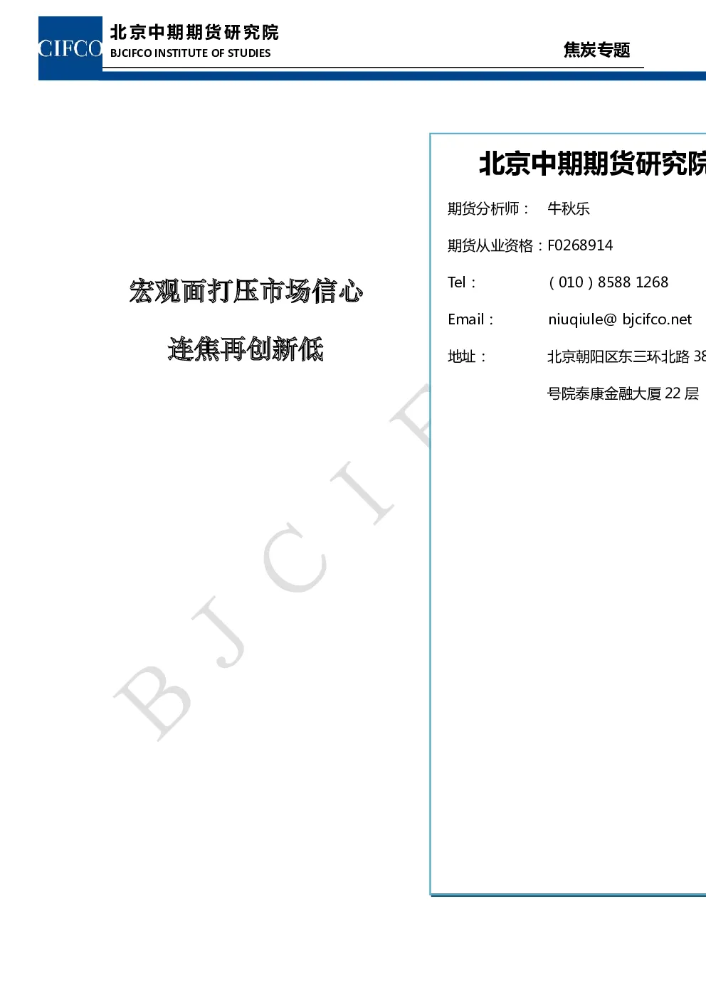 报告封面
