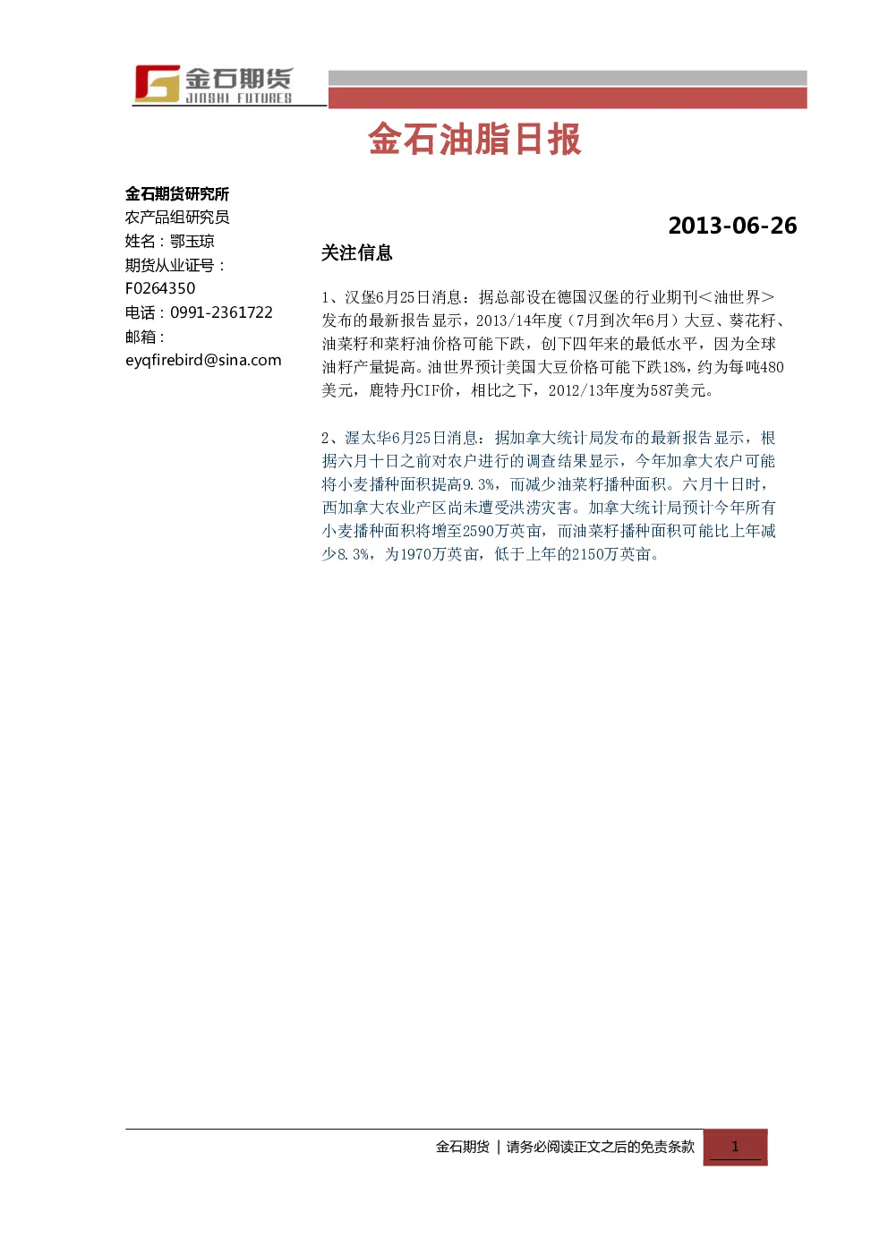 报告封面