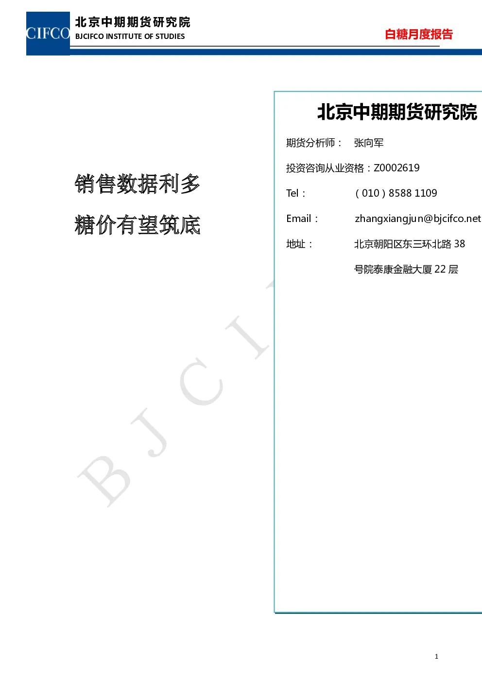 报告封面