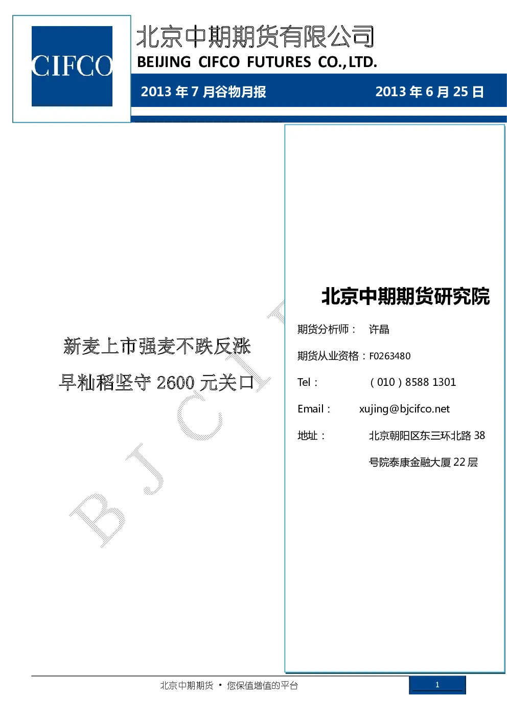 报告封面