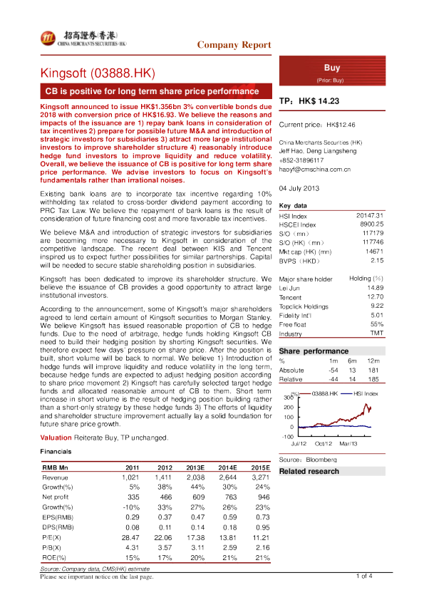 发行可转债利好长期股价走势