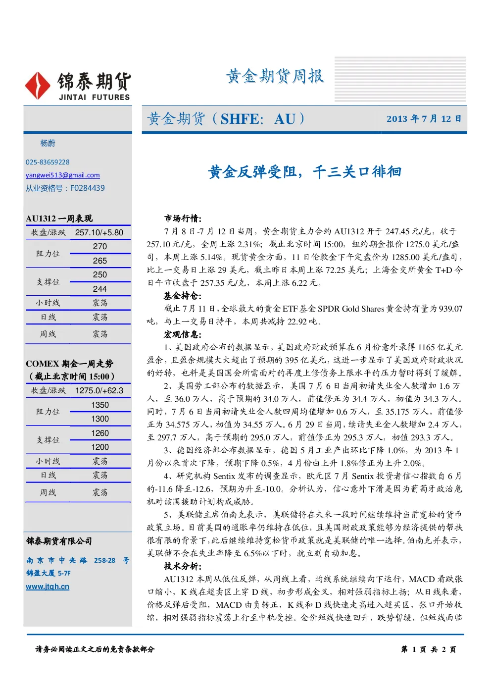 报告封面