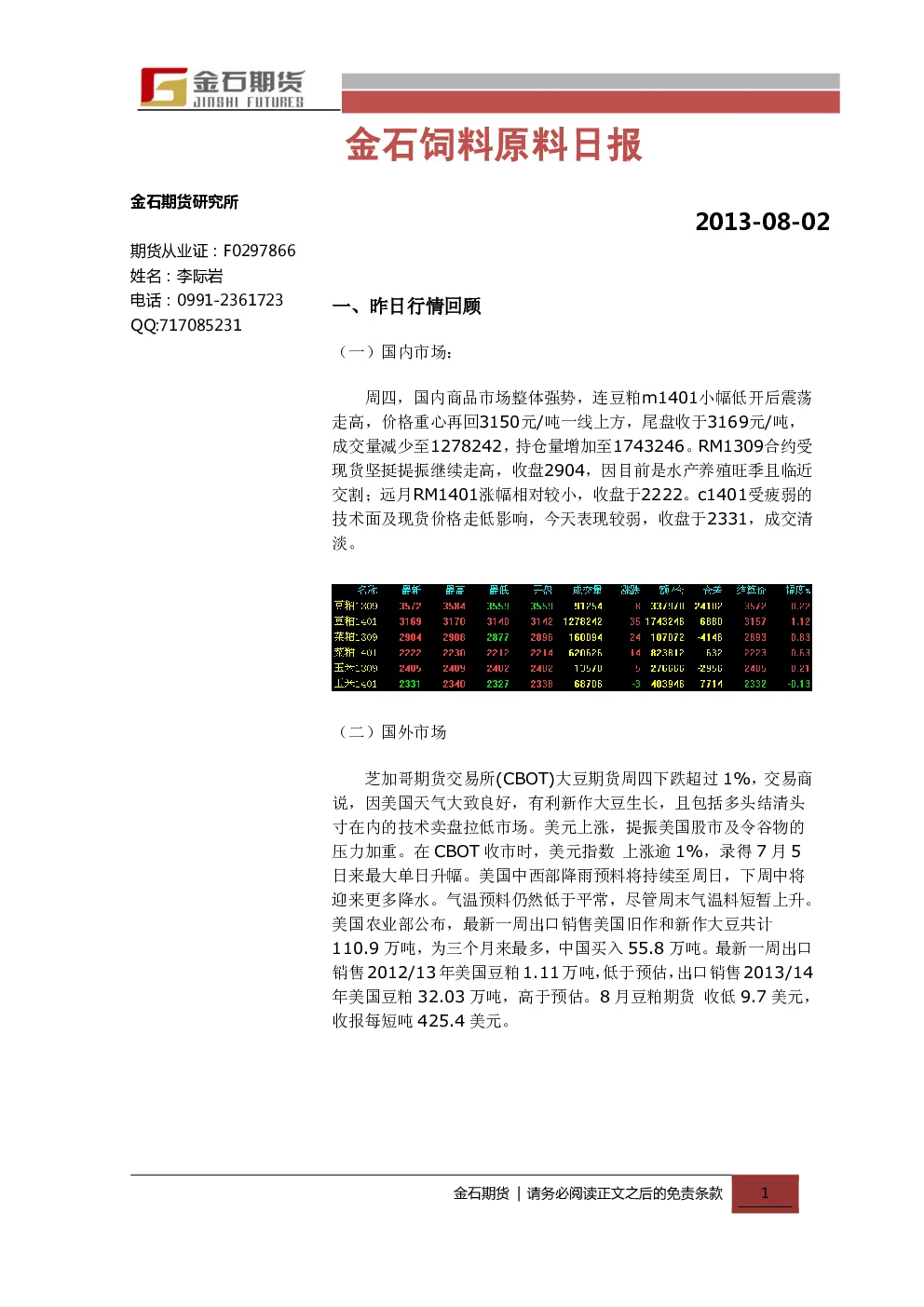 报告封面
