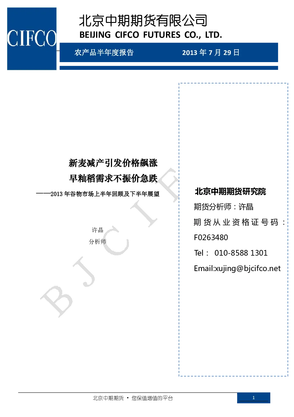 报告封面