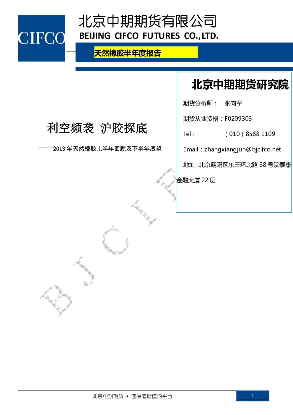 报告封面