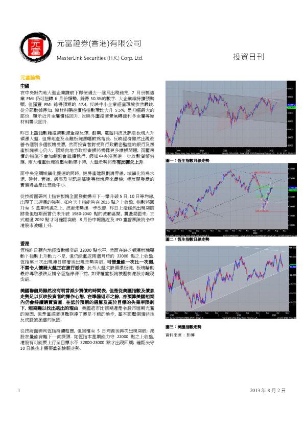 元富证券(香港)投资日刊