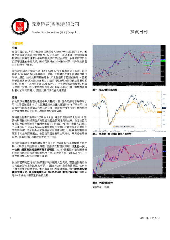 元富证券(香港)投资日刊