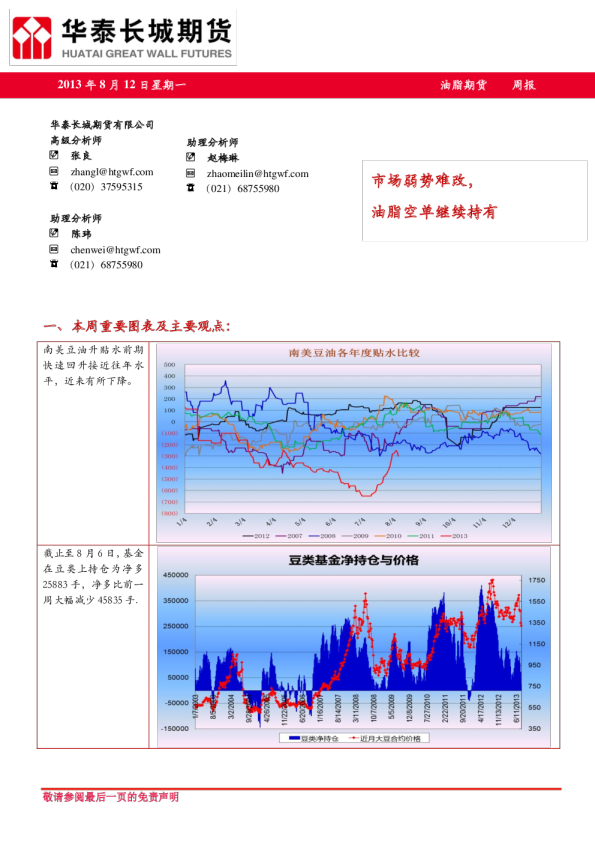 油脂期货周报：市场弱势难改,油脂空单继续持有
