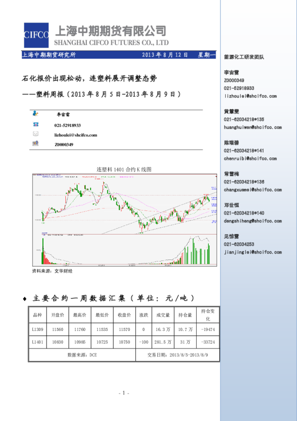 塑料周报：石化报价出现松动,连塑料展开调整态势