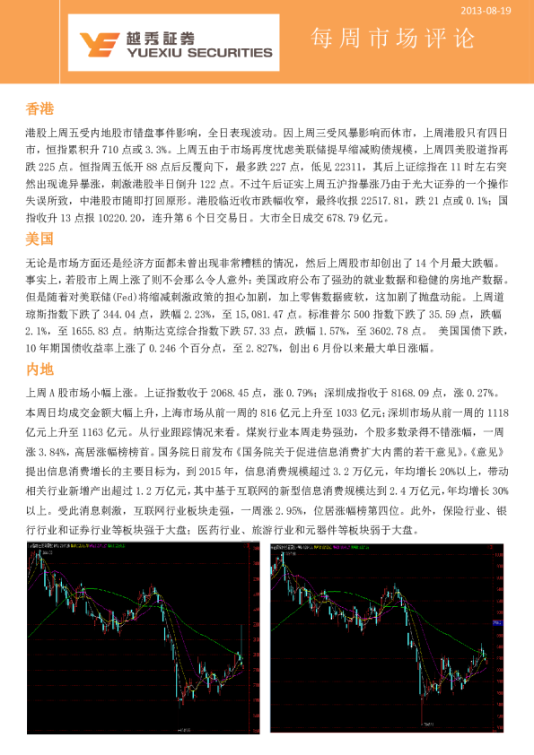 越秀证券每周市场评论