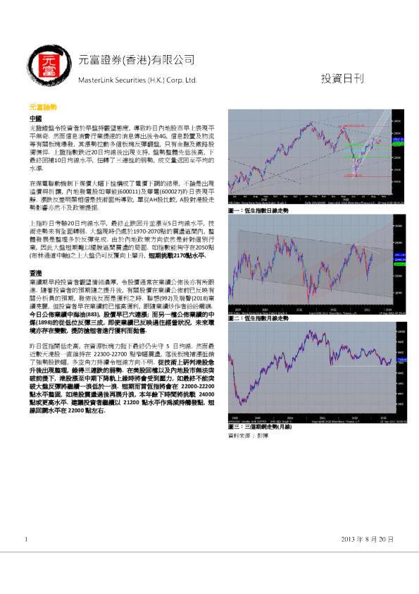 元富证券(香港)投资日刊