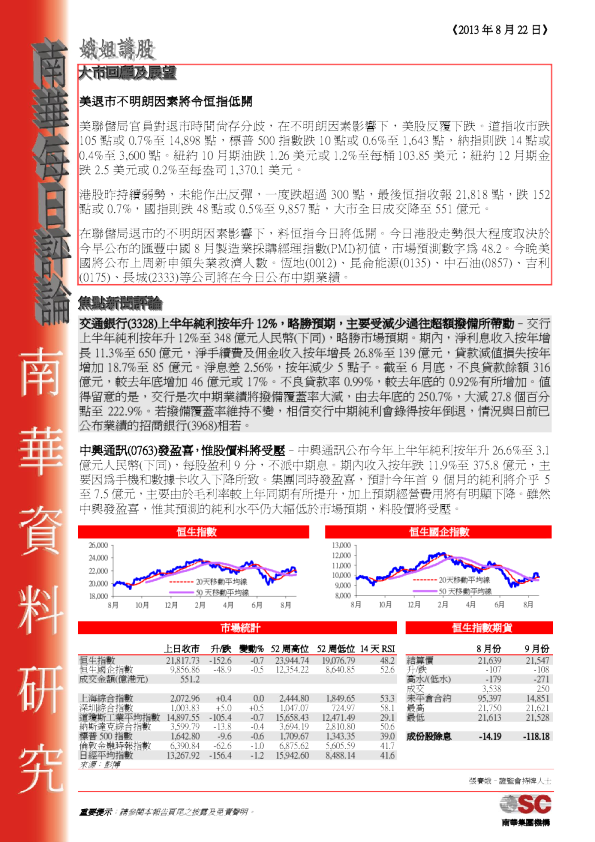 南华金融每日评论